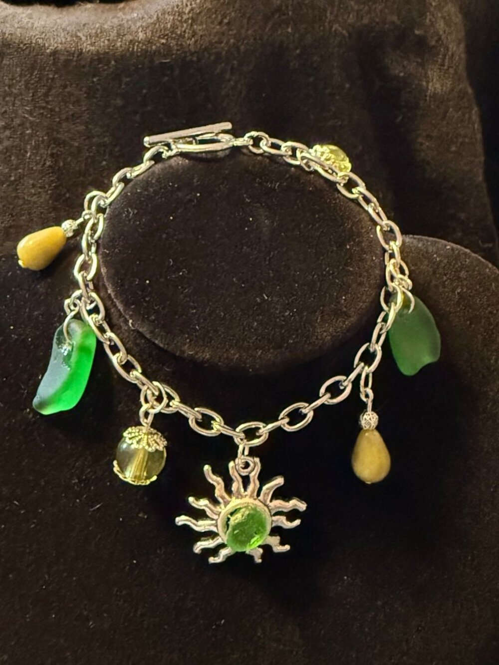 Caribbean Sun – Puerto Rico Sea Glass Charm Bracelet
